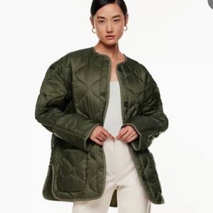 Aritzia Evergreen Quilted Jacket Black Babaton M
